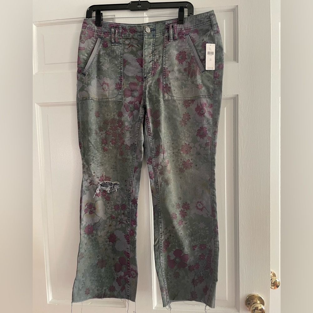 New Anthropologie Pilcro cropped flare pants size 29